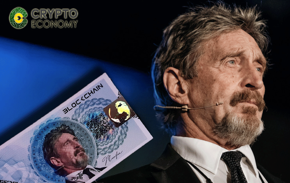 McAfee to launch a “fiat currency backed by crypto,” in June