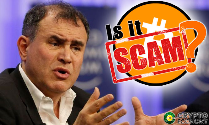 Nouriel Roubini believes that bitcoin BTC and blockchain are scam