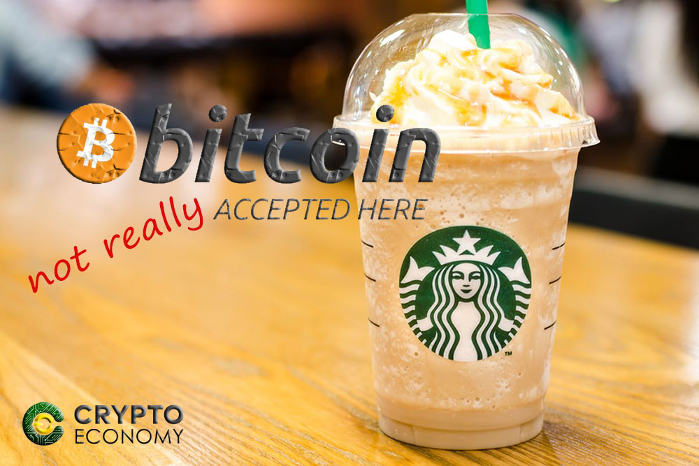 Starbucks clarifies it will not be accepting Bitcoins