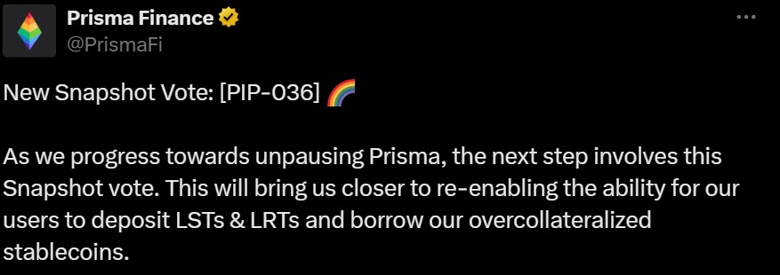 Back to Life? Prisma Finance Proposes Plan to Resume Protocol After $11.6M Hack