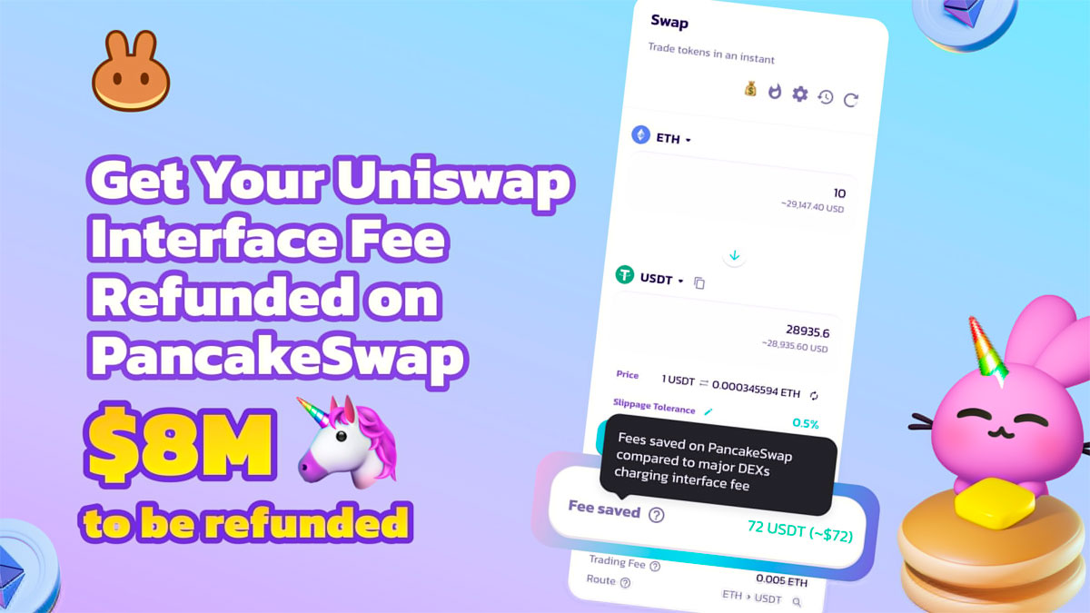 Sweet Deal: PancakeSwap Offers to Refund Interface Fees to Uniswap Users