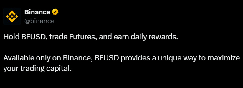 Binance Introduces BFUSD: A Margin Asset with Daily Passive Rewards