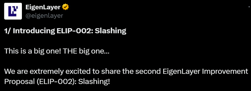 EigenLayer Introduces ELIP-002 Proposal to Improve Restaking and Punish Dishonest Operators