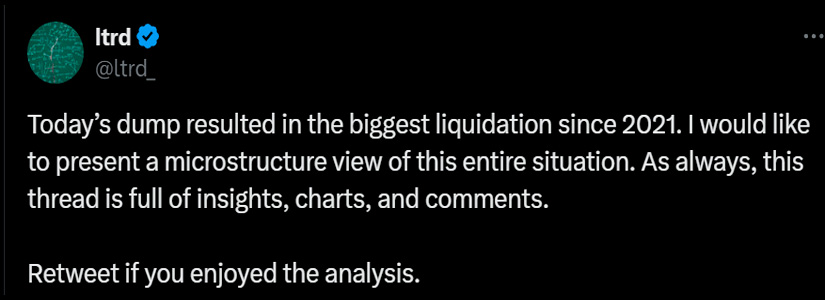 Biggest Liquidation Since 2021 Amid Crypto Market Crash