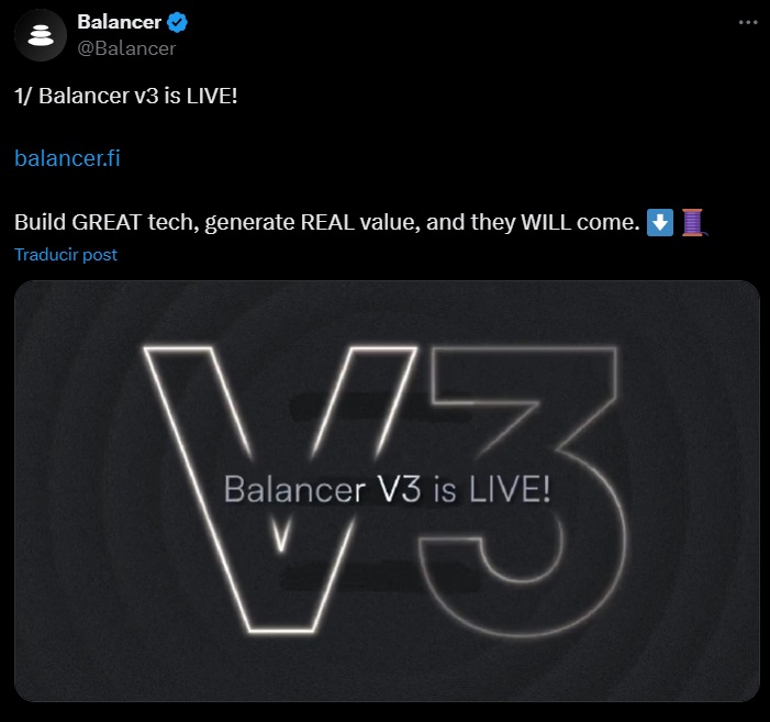 balancer v3 tweet