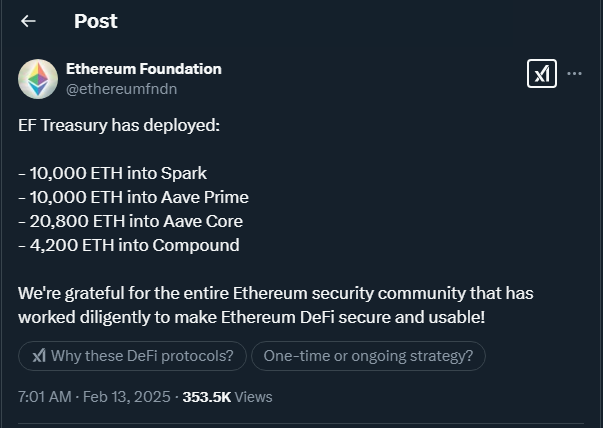 Tweet by ethereumfndn