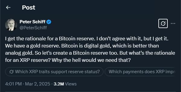 Tweet by PeterSchiff