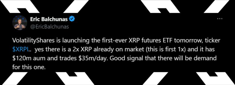 Volatility Shares Launches First U.S. XRP Futures ETF on Nasdaq Today