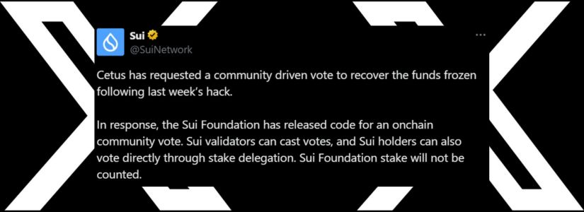 Cetus DEX Takes a Step Toward Recovery With Sui Community Vote - CETUS Token SkyRockets 30%!