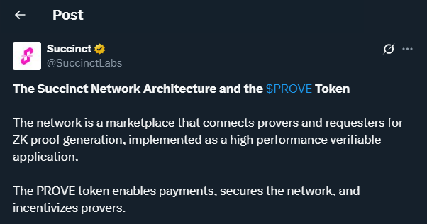 Tweet by SuccinctLabs