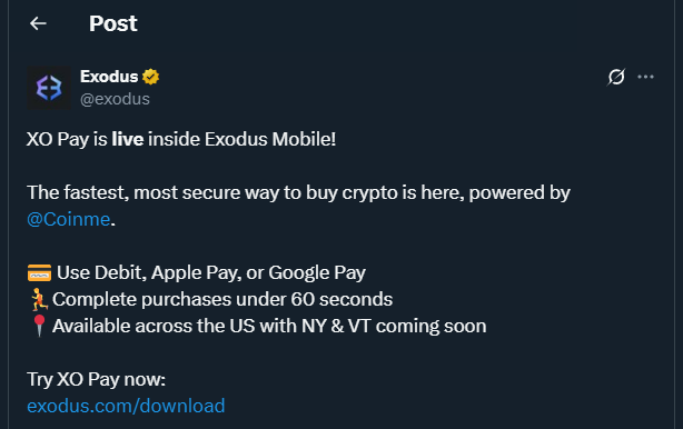 Tweet by Exodus
