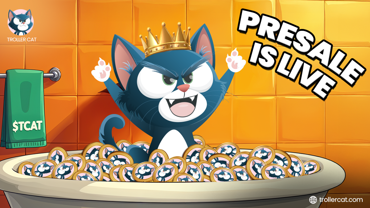 Best 100x Crypto, Troller Cat Presale, Buy Troller Cat Now, $TCAT Price Prediction, Meme Coin Presale 2025, Deflationary Crypto Token, APY Staking Crypto, Play-to-Earn Meme Coins, Trending Crypto Presale 2025, Early Crypto Presale Access.