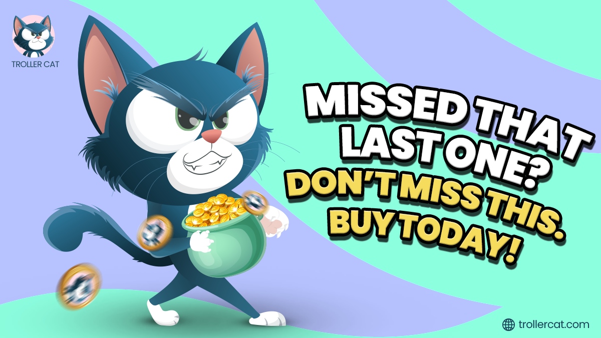 Best new meme coins to buy today, buy TCAT, Troller Cat presale, Troller Cat staking APY, deflationary meme coin 2025, meme coin listing price, crypto referral rewards, audited meme token, KYC verified crypto project, play-to-earn meme coins.
