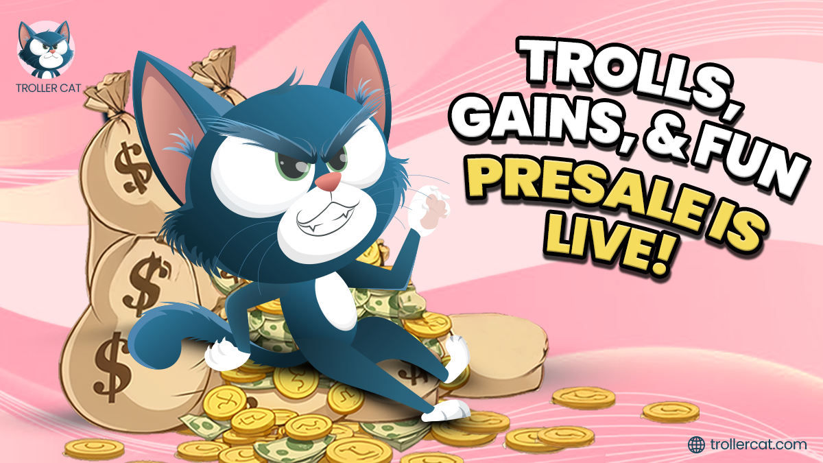 Troller Cat, Trollercat, trollercat.com, Best Meme Coin to Buy Today, 69% APY staking, meme coins 2025, Shiba Inu price $0.000014, Housecoin $42M market cap