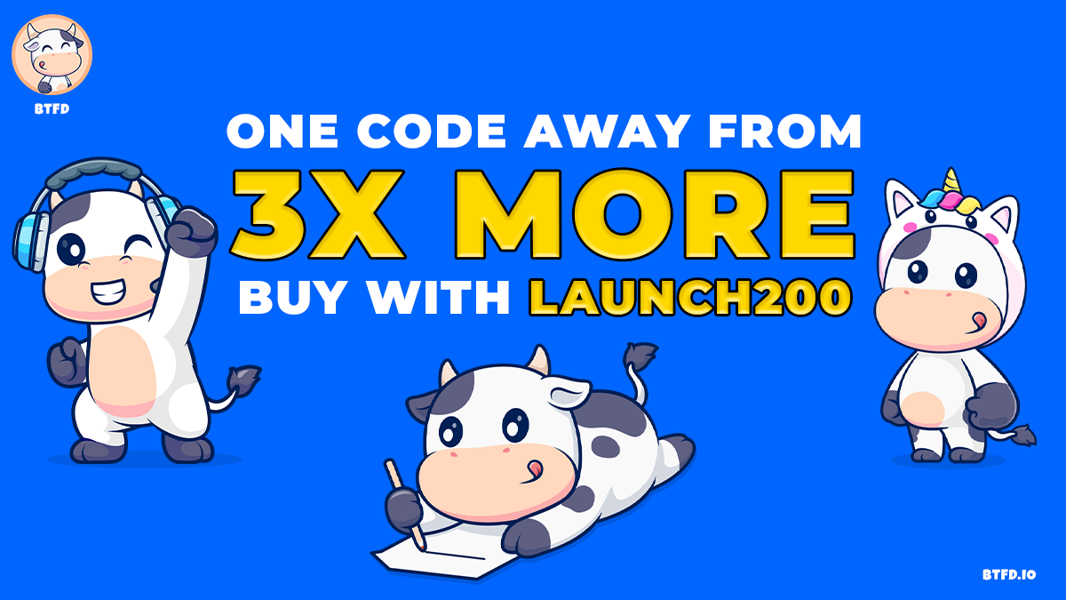best 100x crypto, meme coin presale, BTFD Coin presale, buy BTFD Coin, BTFD referral bonus, Dogecoin news, MEW meme coin, BTFD Coin price prediction, 200% crypto bonus, meme coins to invest