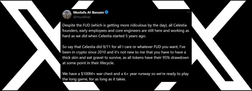 Celestia Slammed with Insider Dumping Accusations—Here’s What the Founder Just Said