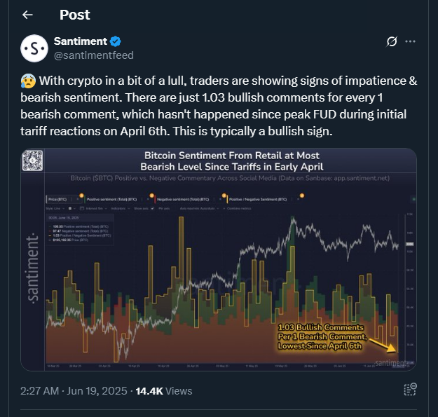 Tweet de santimentfeed