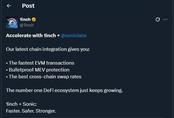 Tweet by 1inch