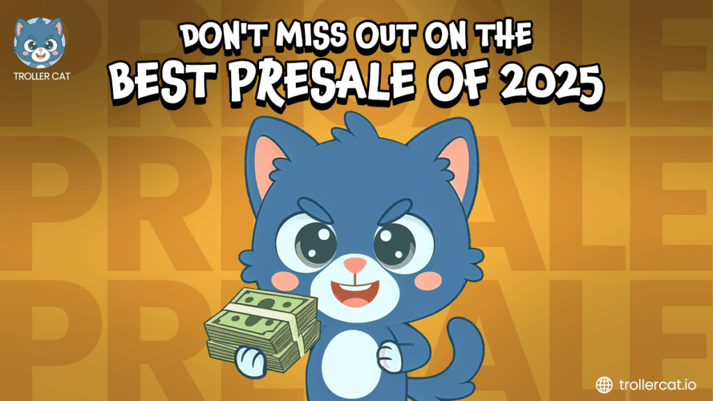 Best crypto presale to buy 2025, Troller Cat Stage 10 presale, Troller Cat Game Center Beta, Dogecoin latest price action, AI Companions crypto dip, Meme coins to watch 2025, Troller Cat ROI projections, Deflationary meme coin model, Play-to-Earn meme crypto, Upcoming meme coin presales.
