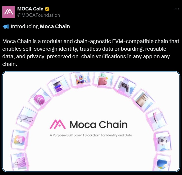 Moca chain tweet