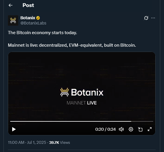 Tweet by BotanixLabs