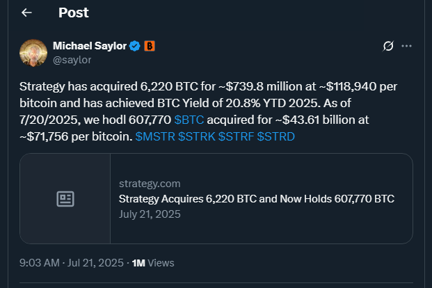 Tweet by saylor