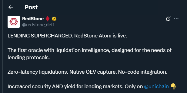 Tweet by redstone_defi