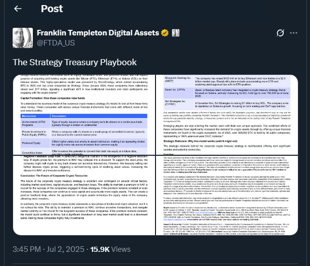 Tweet by FTDA_US