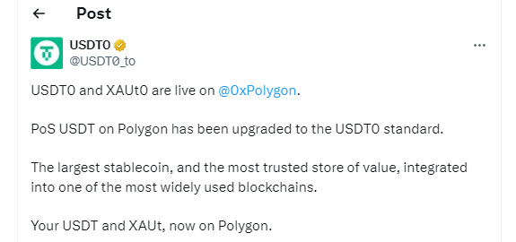 Tweet by USDT0_to