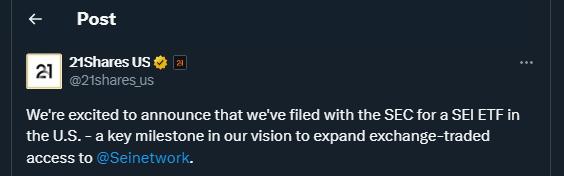 Tweet by 21shares_us
