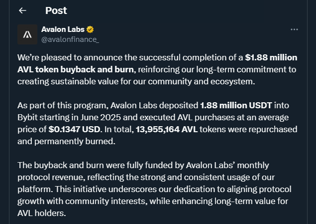 Tweet by avalonfinance_