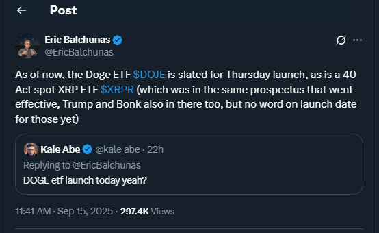 Tweet by EricBalchunas
