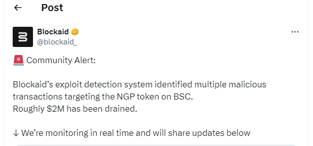 Tweet by blockaid_/