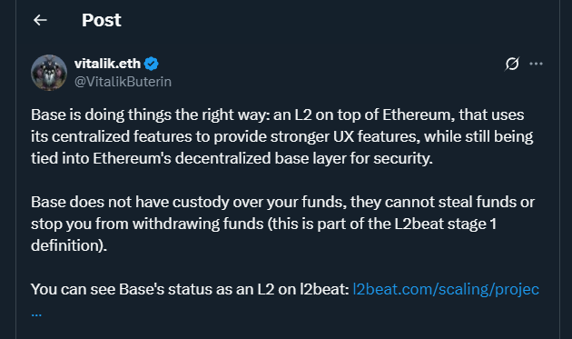 Tweet by vitalikbuterin/