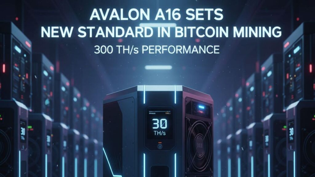 Canaan unveils the Avalon A16 miner with 300 TH/s performance and 12.8 J/TH efficiency, setting a new benchmark for Bitcoin mining innovation.