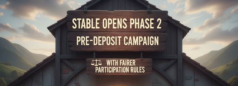 Stable launches Phase 2 of its pre-deposit campaign with fairer participation rules.