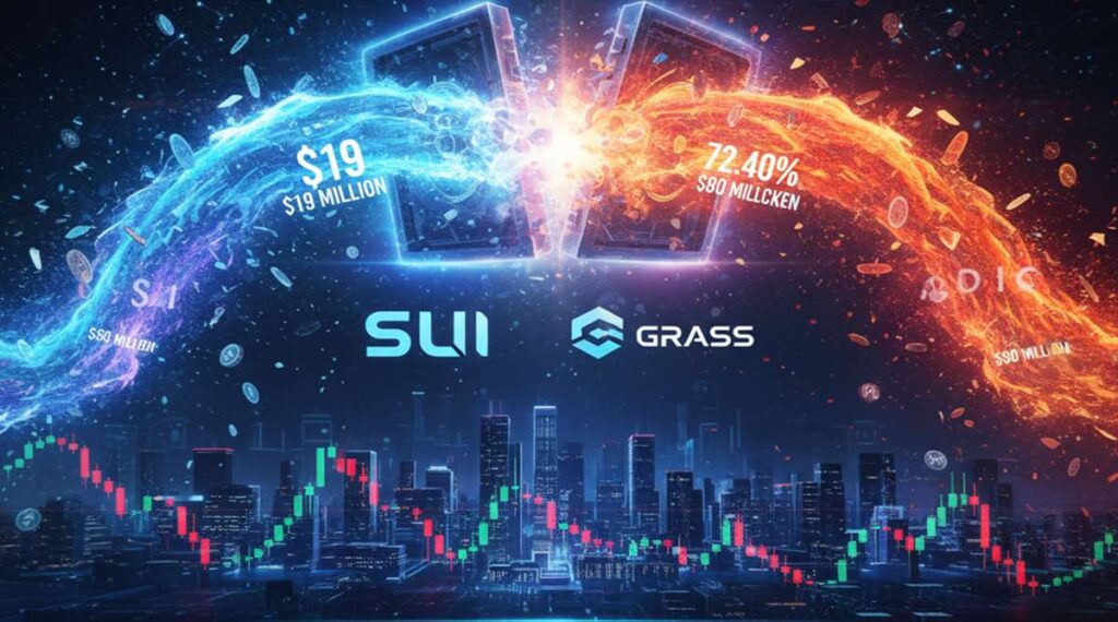The crypto market faces $653M in token unlocks this week. SUI leads in value with $119M, while GRASS unlocks 72.4% of its supply.