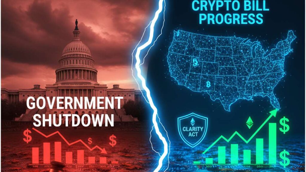 Bipartisan talks on the "CLARITY Act" resume in the Senate, despite the historic 31-day government shutdown.