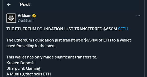 Tweet by arkham