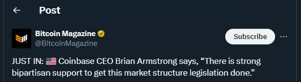 Tweet by BitcoinMagazine