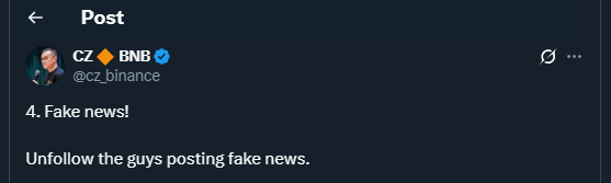 Tweet by cz_binance