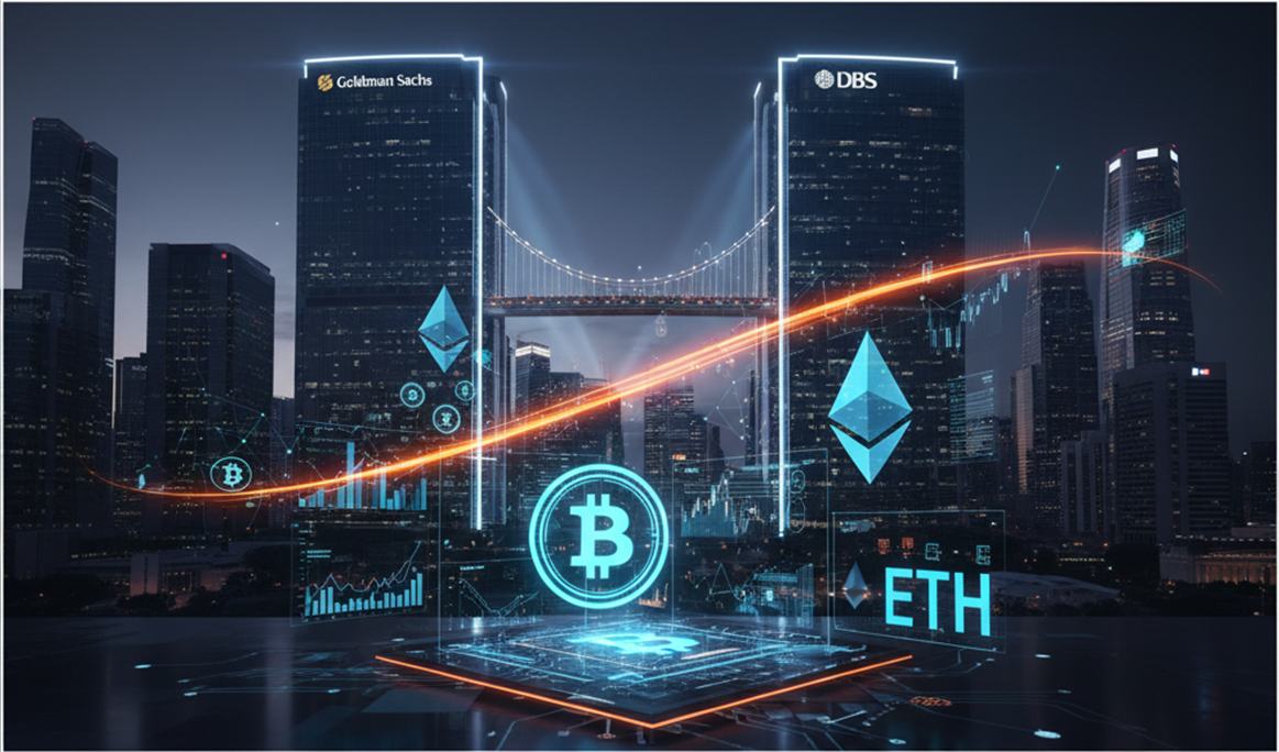 Goldman Sachs and DBS completed the first OTC crypto options trade between two major banks.