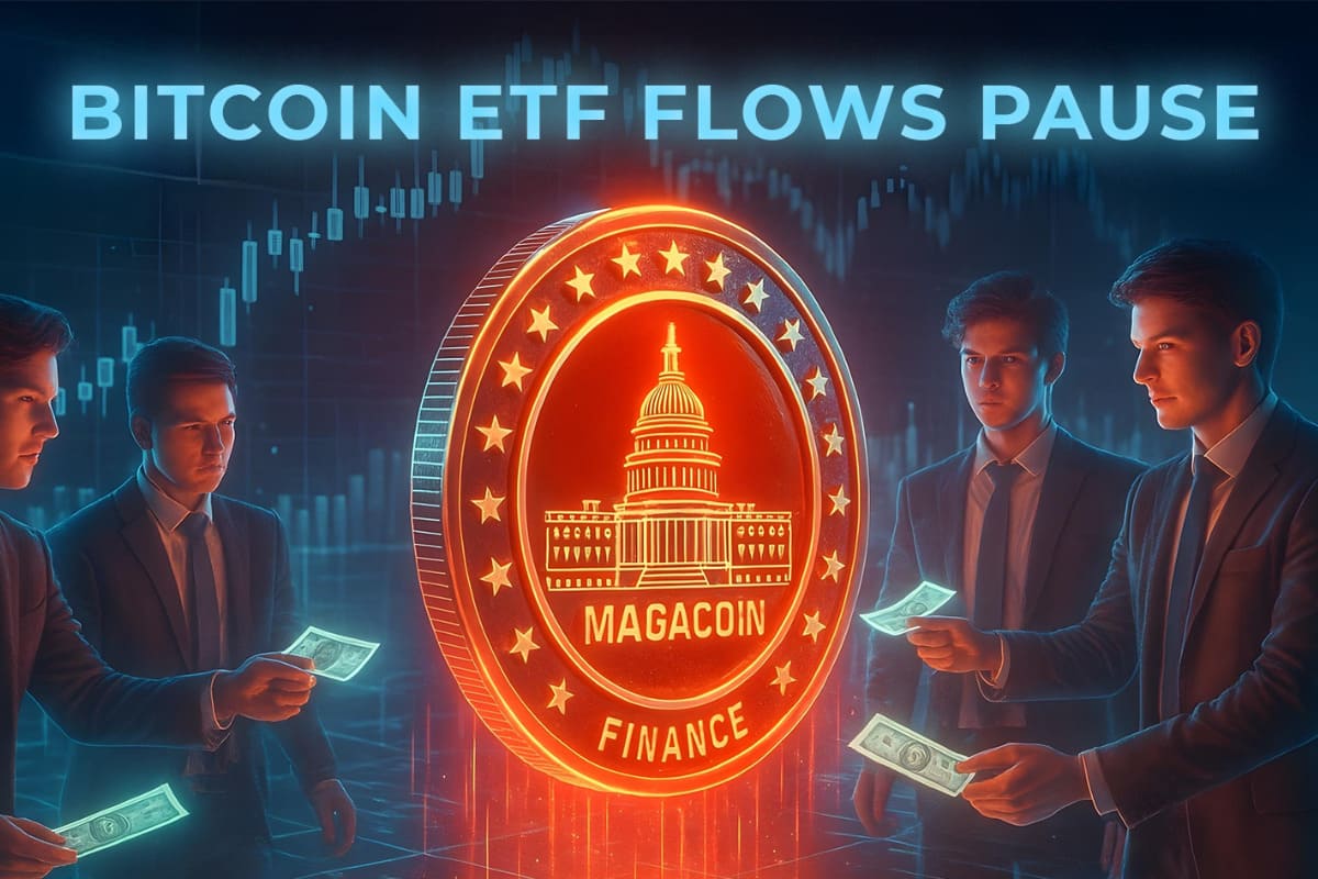 Bitcoin ETF Flows Pause — Why MAGACOIN FINANCE Is Drawing 100x Speculation From Early Investors