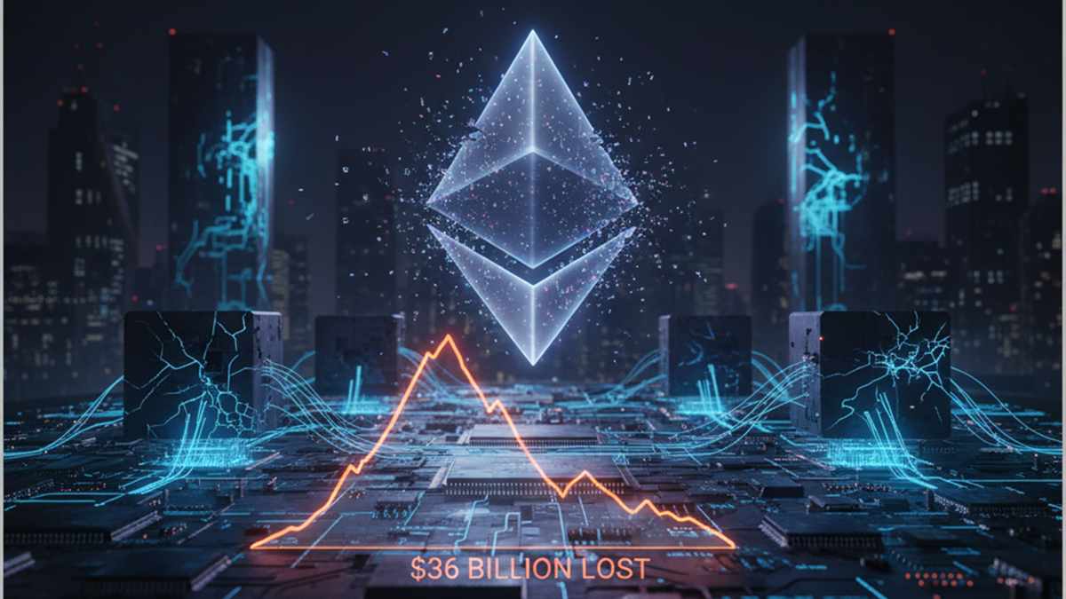 DeFi TVL fell $36 billion (21%) since its October peak.