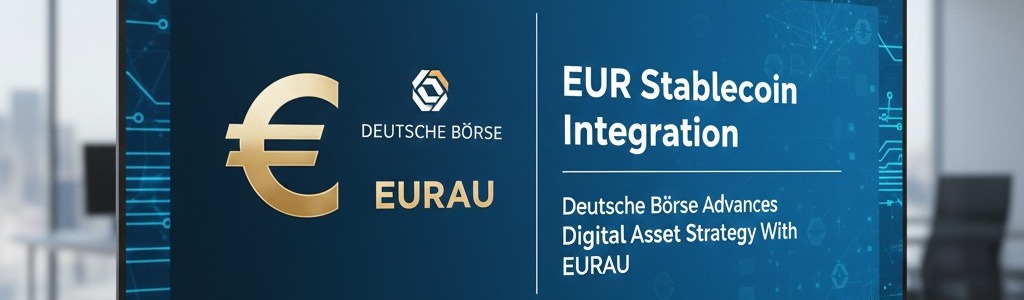 Deutsche Börse integrates EURAU, a fully reserved euro stablecoin, for regulated institutional use.