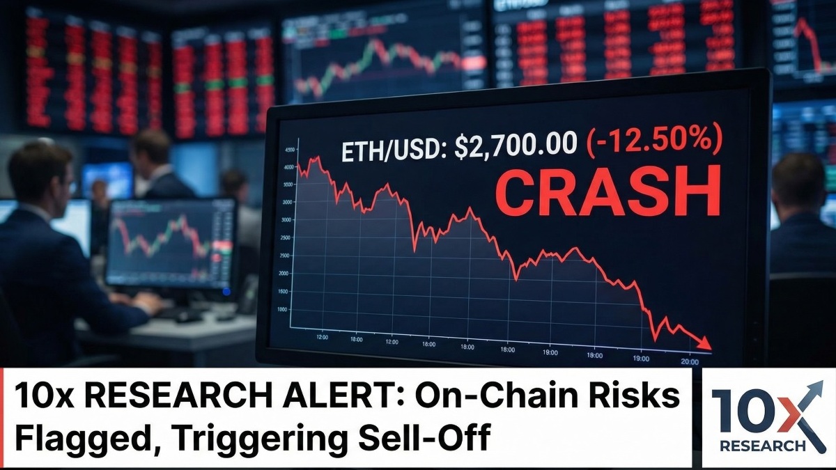 Ethereum’s price fell to $2,700 amid warnings from 10x Research