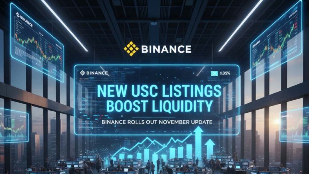 Binance adds two new USDC pairs in November update, boosting liquidity and trading options for investors on the platform.