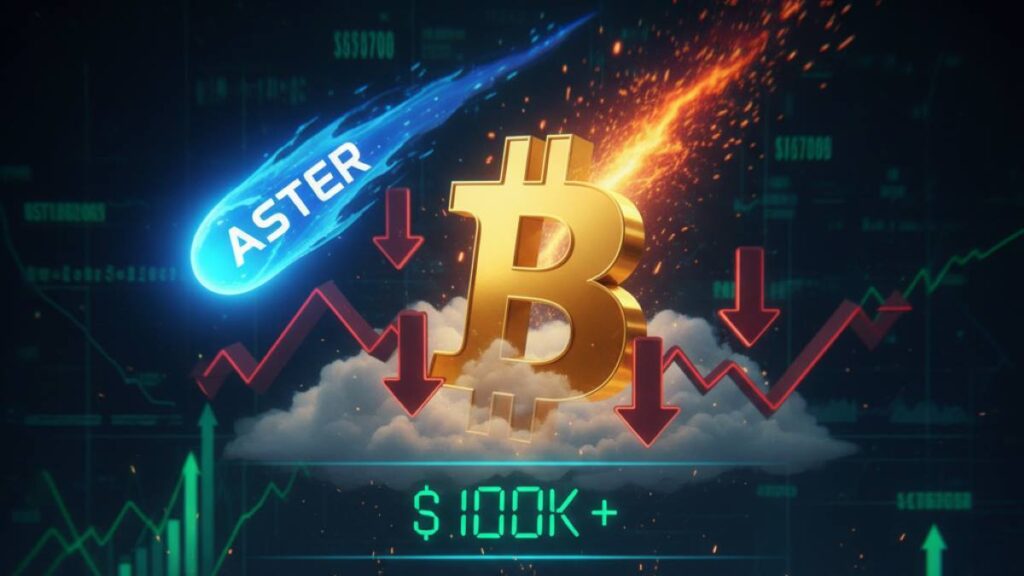 Bitcoin rebounds above $100K after a steep drop, while altcoins ASTER and HYPE lead a surprise market recovery amid $400B wipeout.