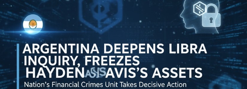 Argentina freezes Hayden Davis's assets amid investigation into alleged LIBRA fraud.
