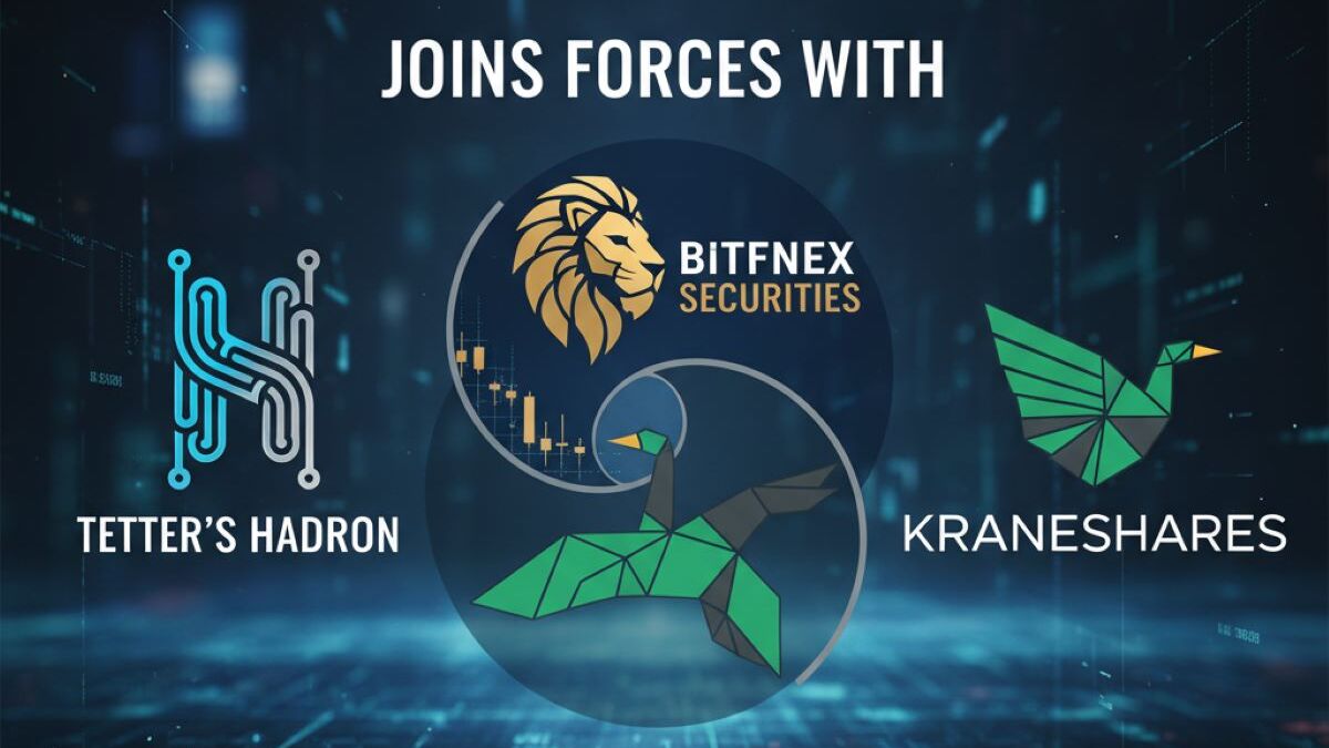 Tether’s Hadron, Bitfinex Securities, and KraneShares collaborate to develop tokenized ETFs, signaling a major shift in real-world asset tokenization.